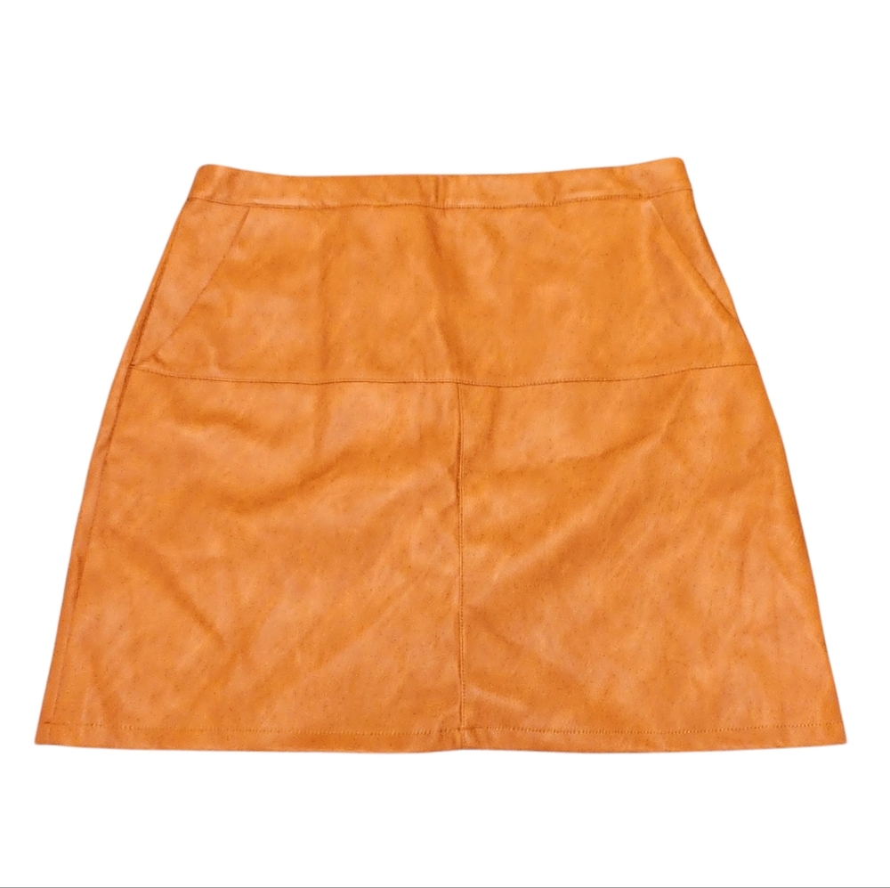 Shinestar Faux Leather Mini Skirt With Pockets Size XL